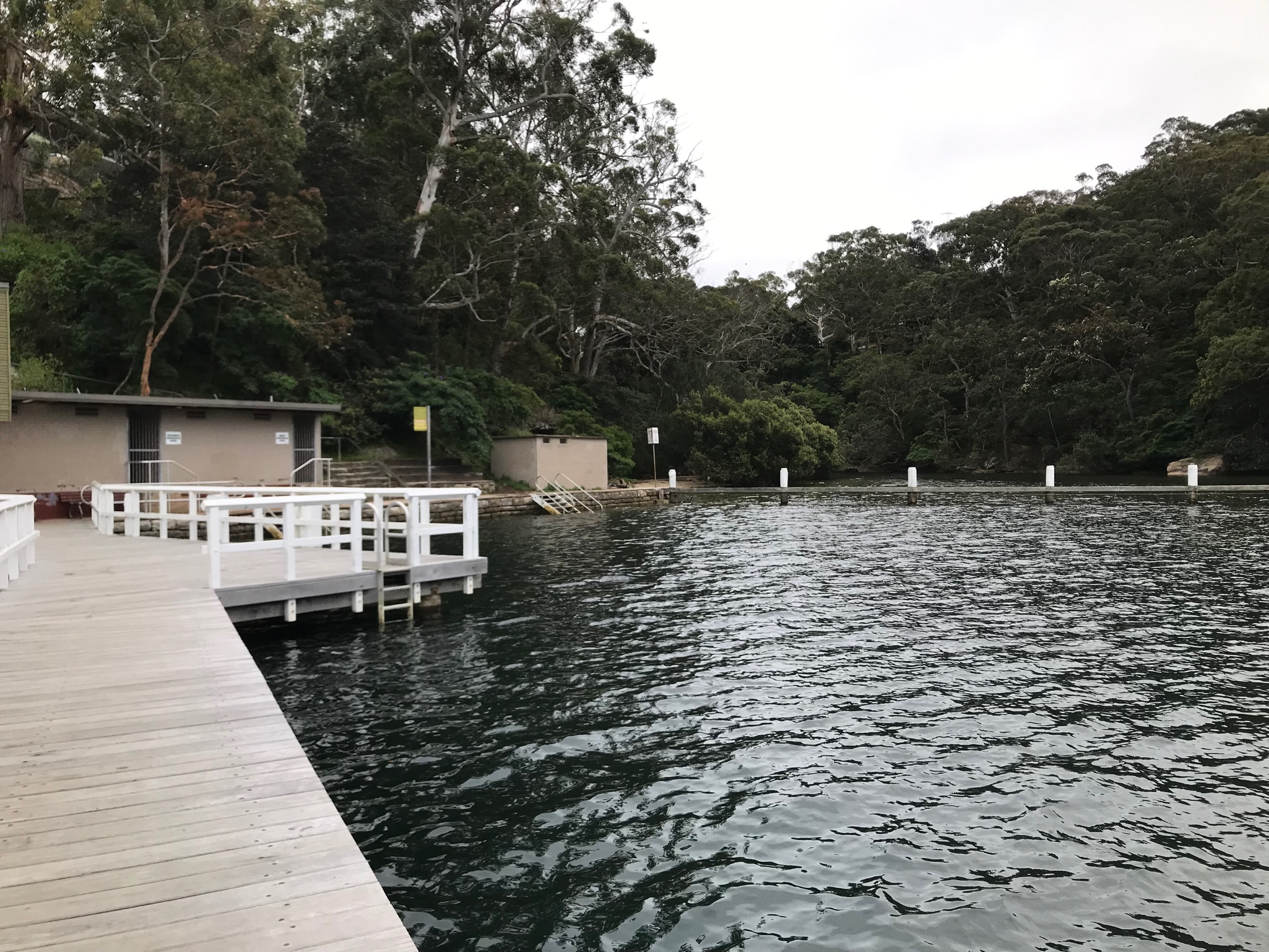 Gymea Bay Baths Reserve building and boardwalk