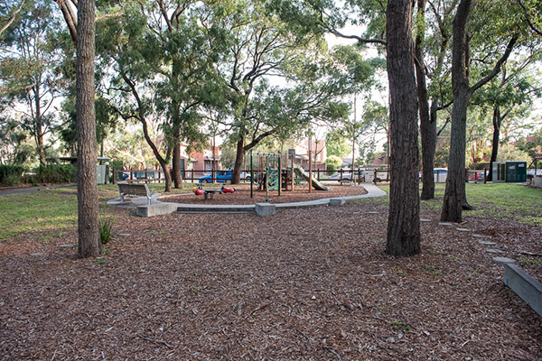 Playground in local leafy park