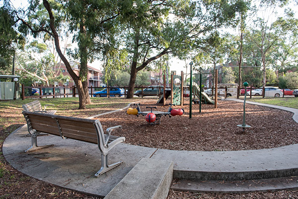 Playground in local leafy park