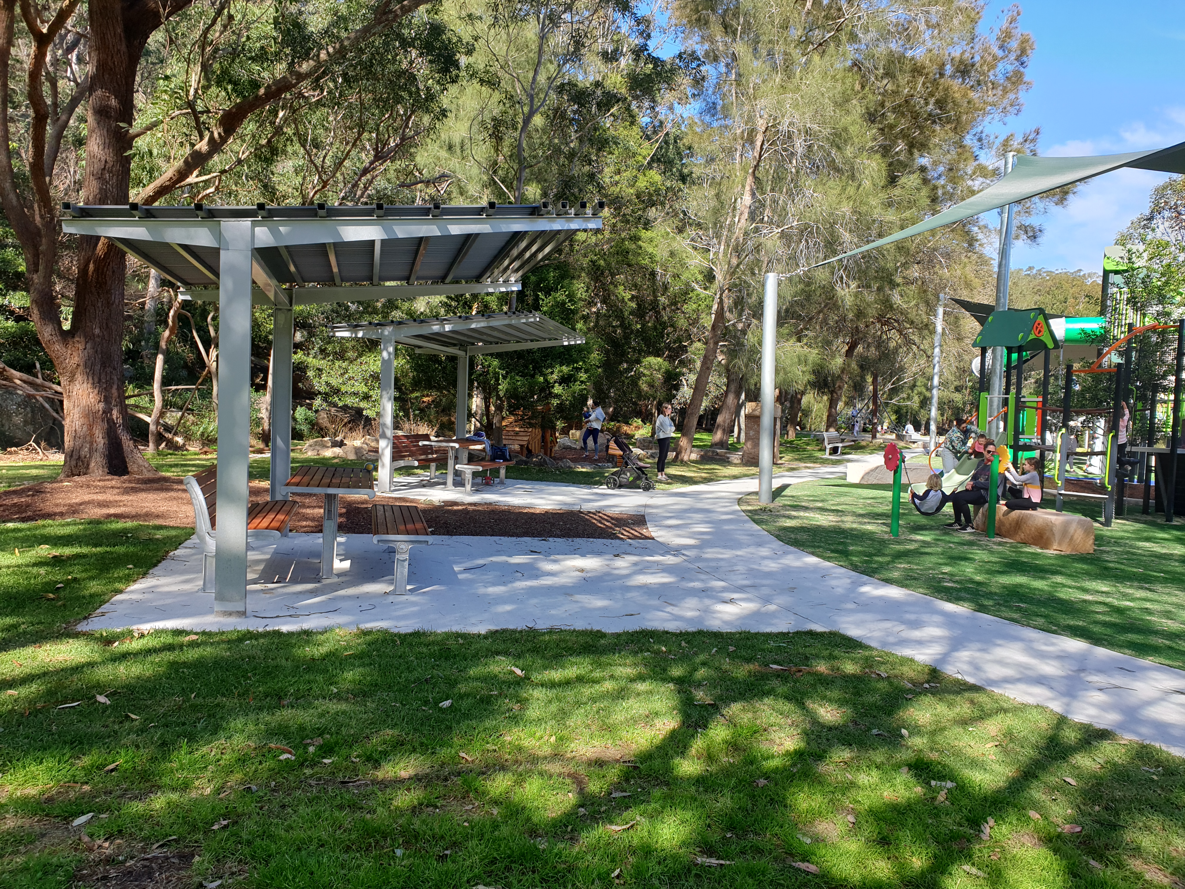 Picnic shelter near playground