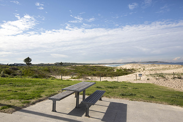 View of reserve and ocean