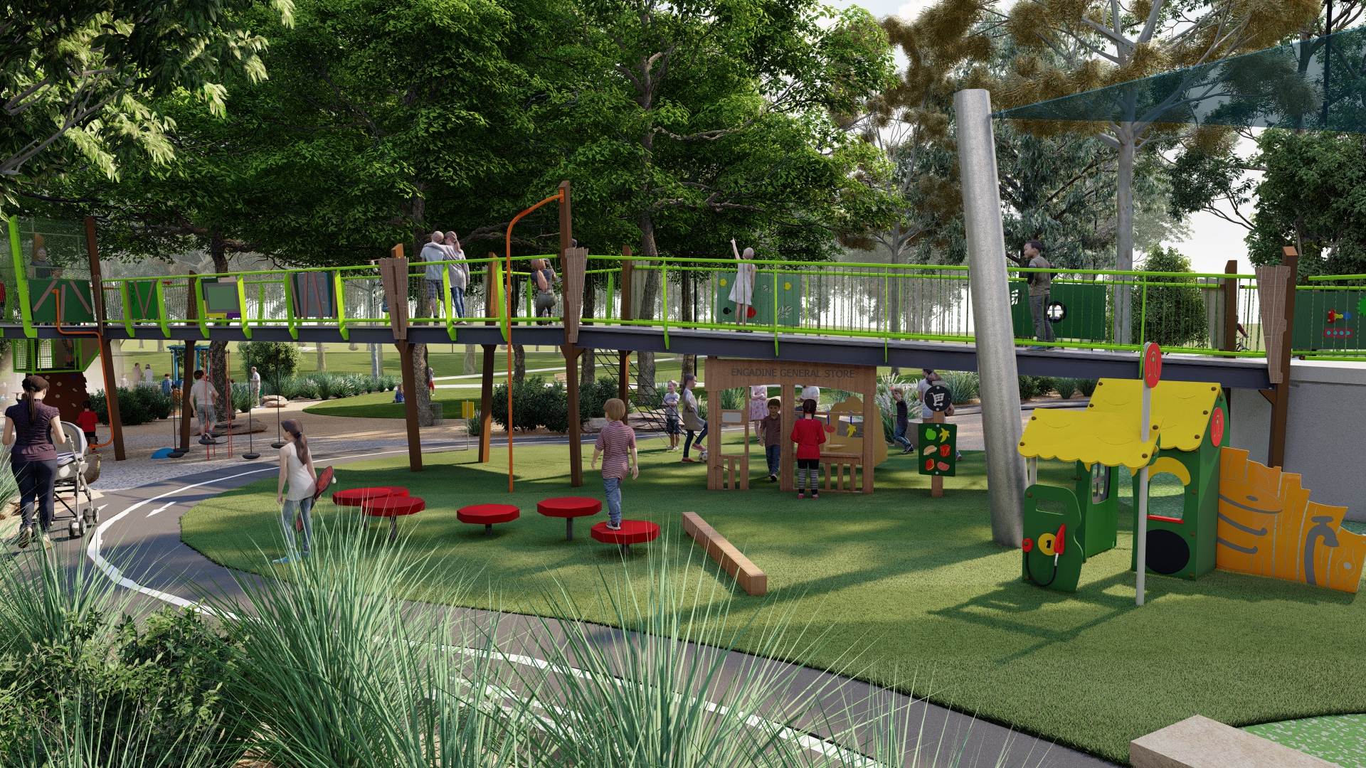 Artist Impression - elevated walkway at all-abilities playground