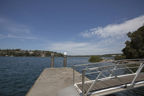 Boat ramp and pontoon