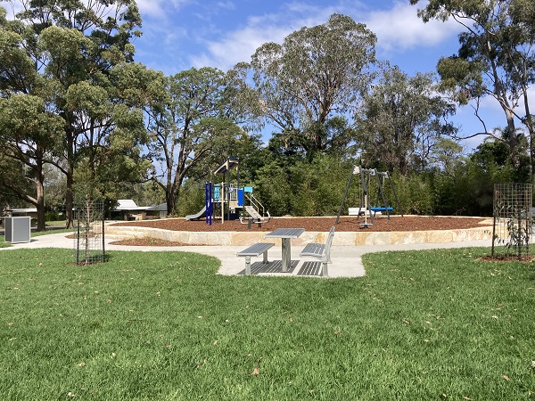 Playground with picnic seating