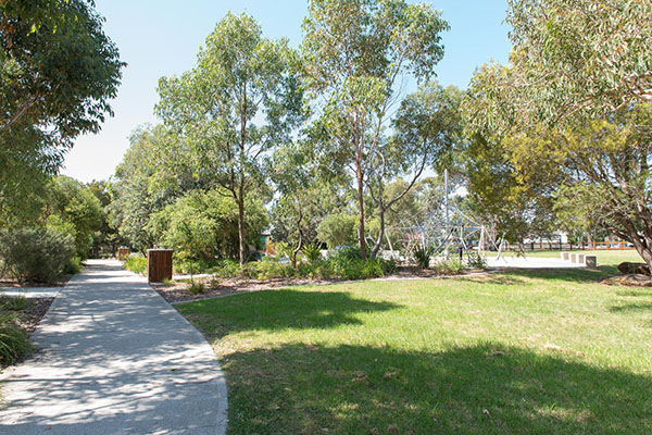 Park with wide footpath
