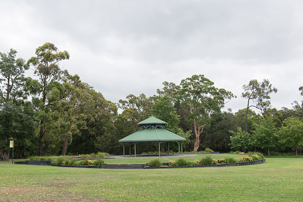 Park with gazebo