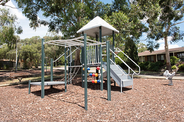 Playground with climbing elements at Akuna Avenue, Bangor 