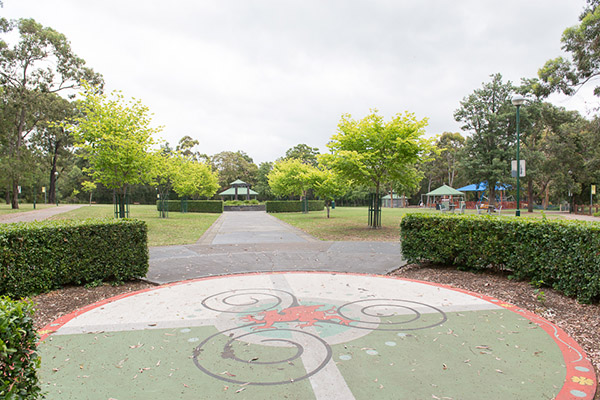 Pathway through park