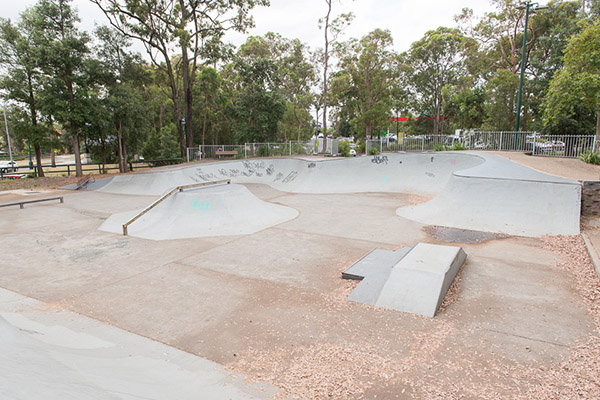 Skate Park with bowls and rails