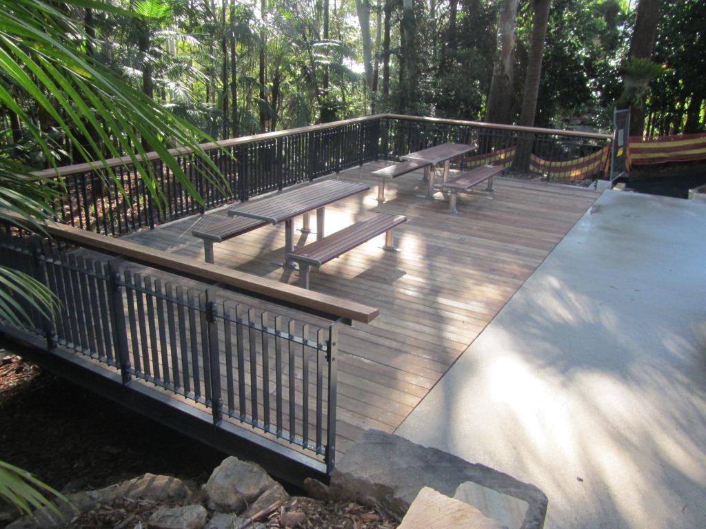 Large deck in native plants reserve 