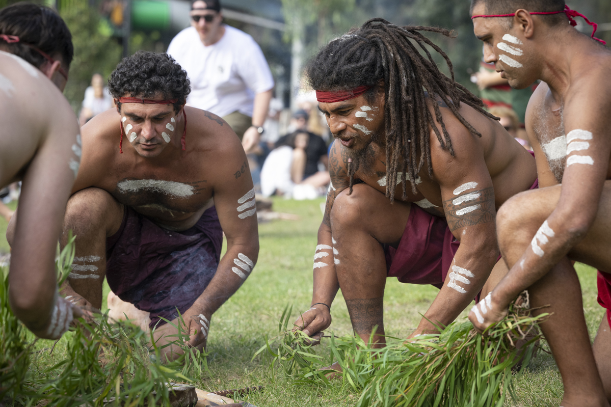 Aboriginal Dancers at sunset ceremony