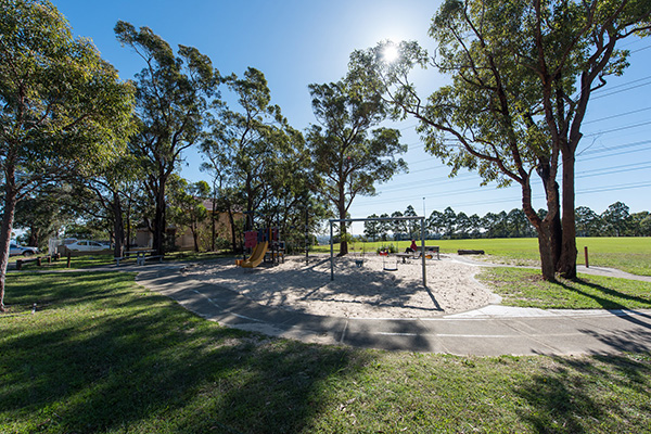 Playground with oval in the background