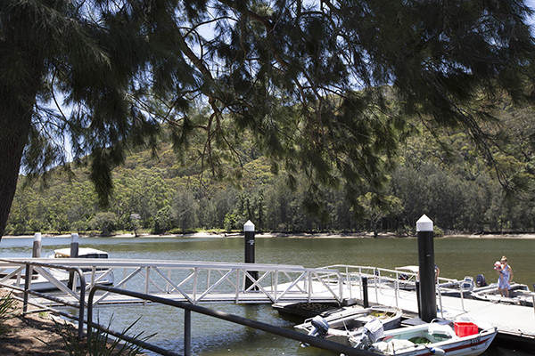 Jetty and boats by river