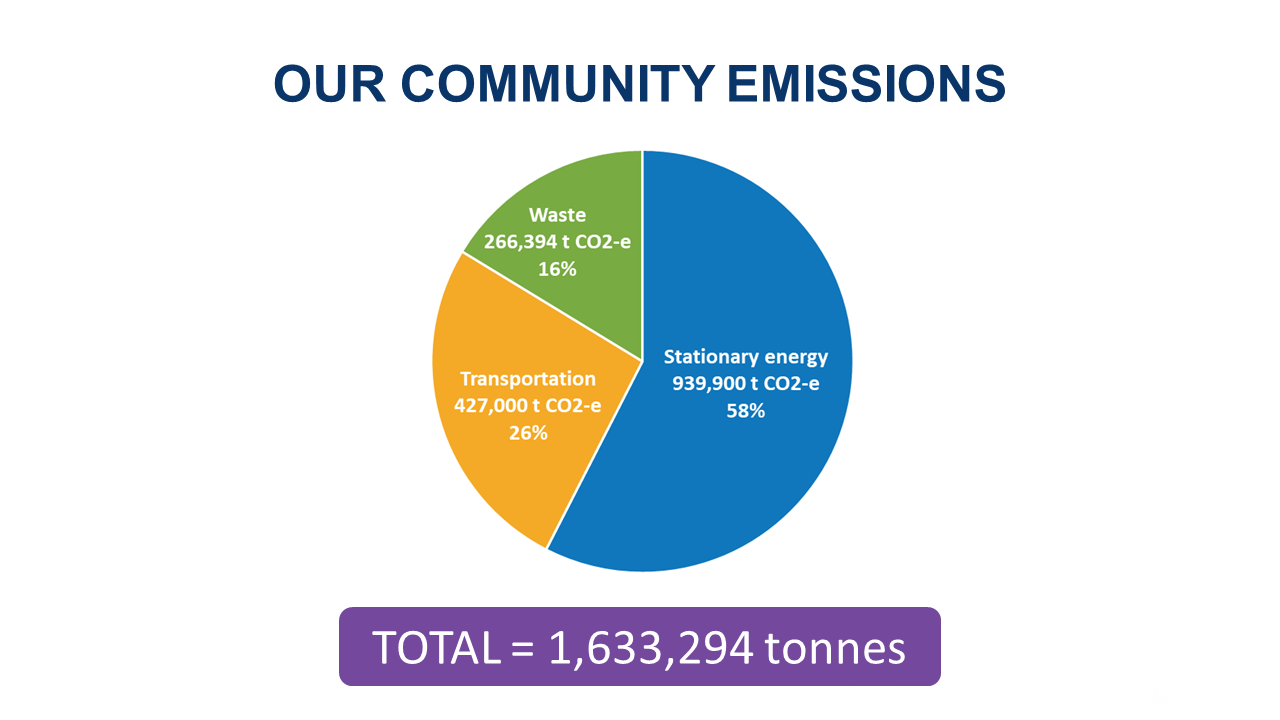 Pie chart of community emissions audit July 2022