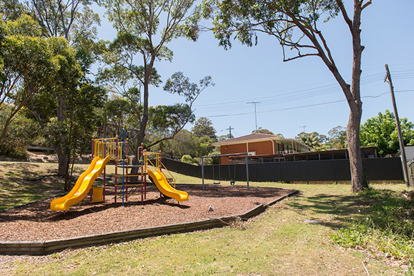 Playground with slide