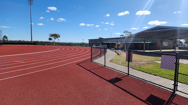 Athletics track and grandstand