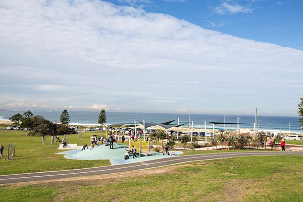 View of playground and reserve