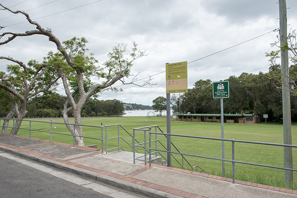 Entrance to reserve and playing fields