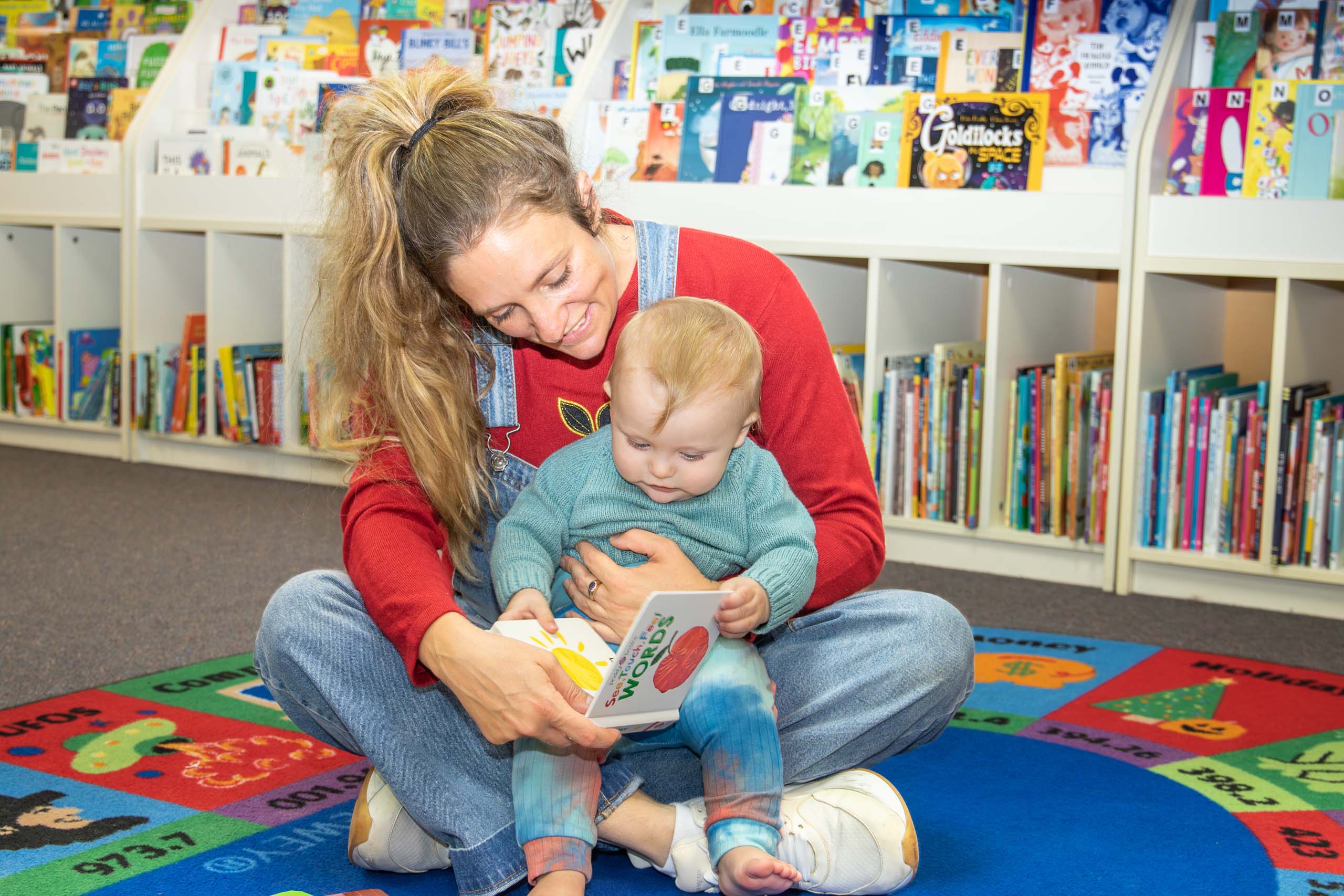 Mother and baby boy at Sylvania Library