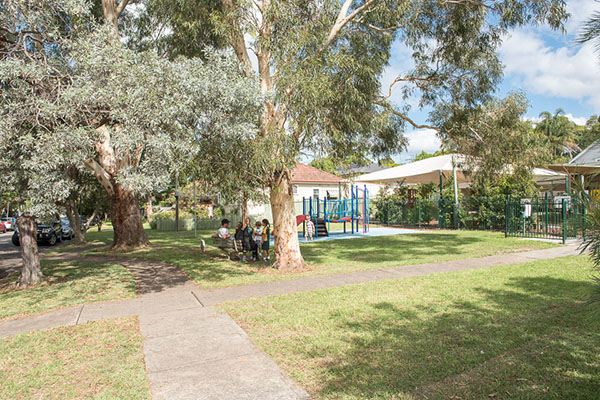 Grass and play equipment in Reserve