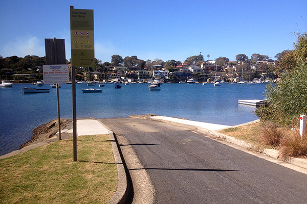 Boat ramp car park beside Burraneer Bay