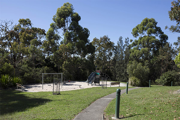 Reserve with grass and playground