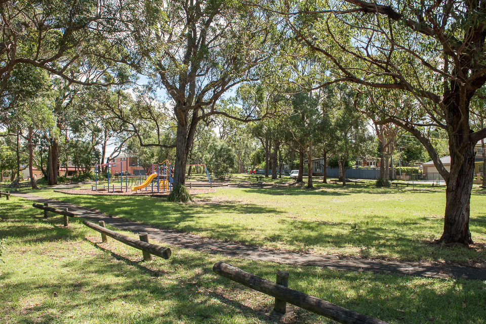 Leafy reserve with playground