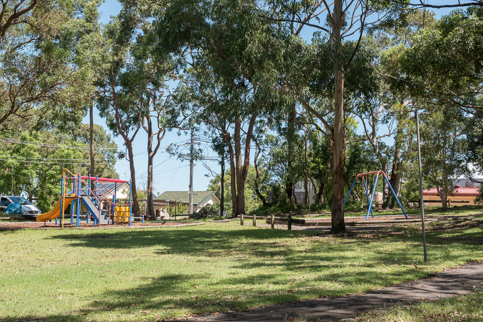 Leafy reserve with playground