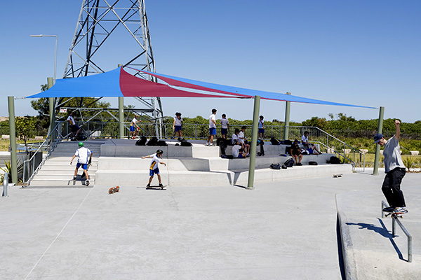 Skaters at Greenhills Skate Park