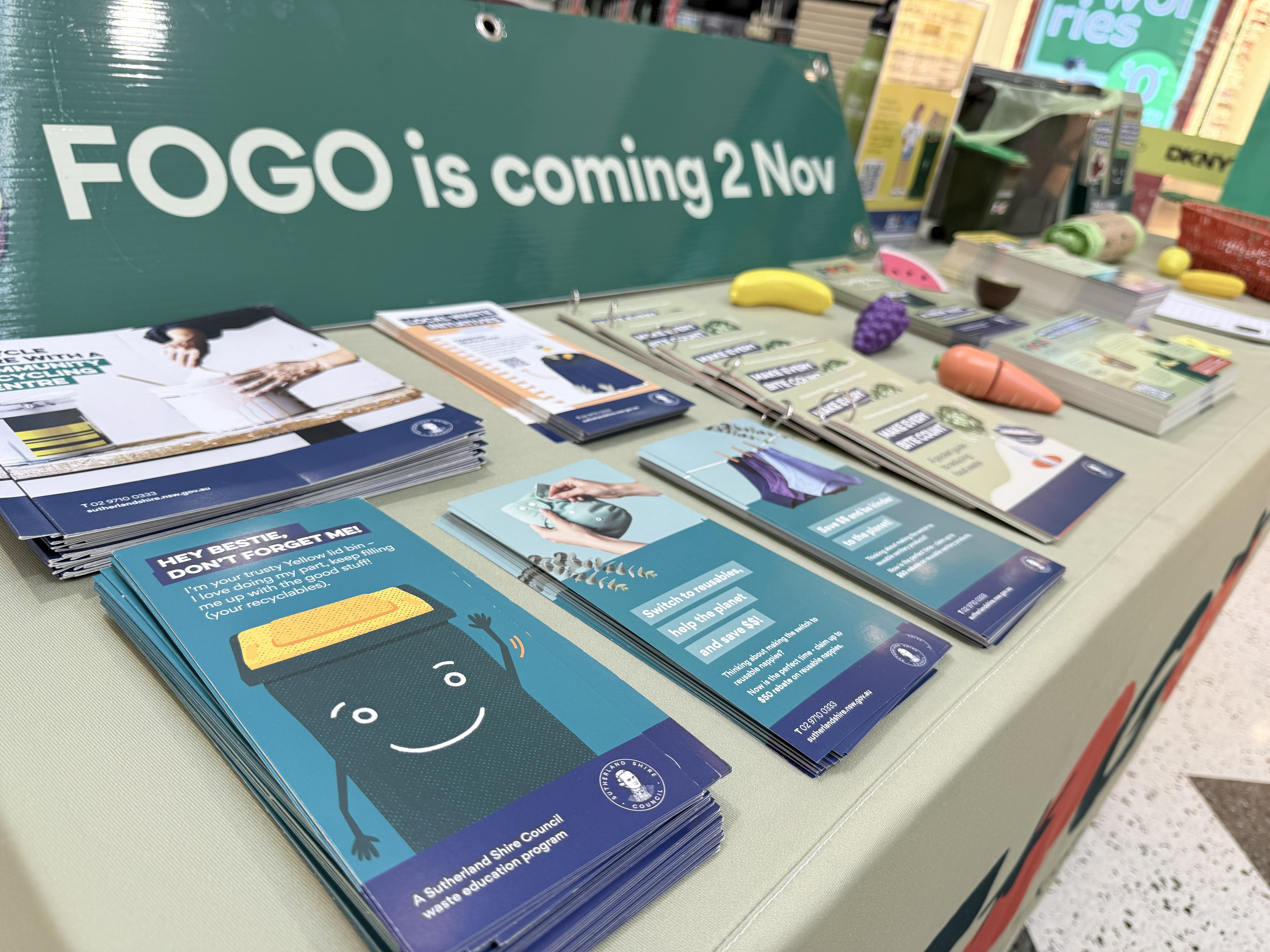 FOGO brochures at stall