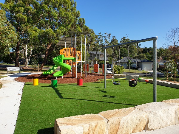 Colourful playground in bush reserve