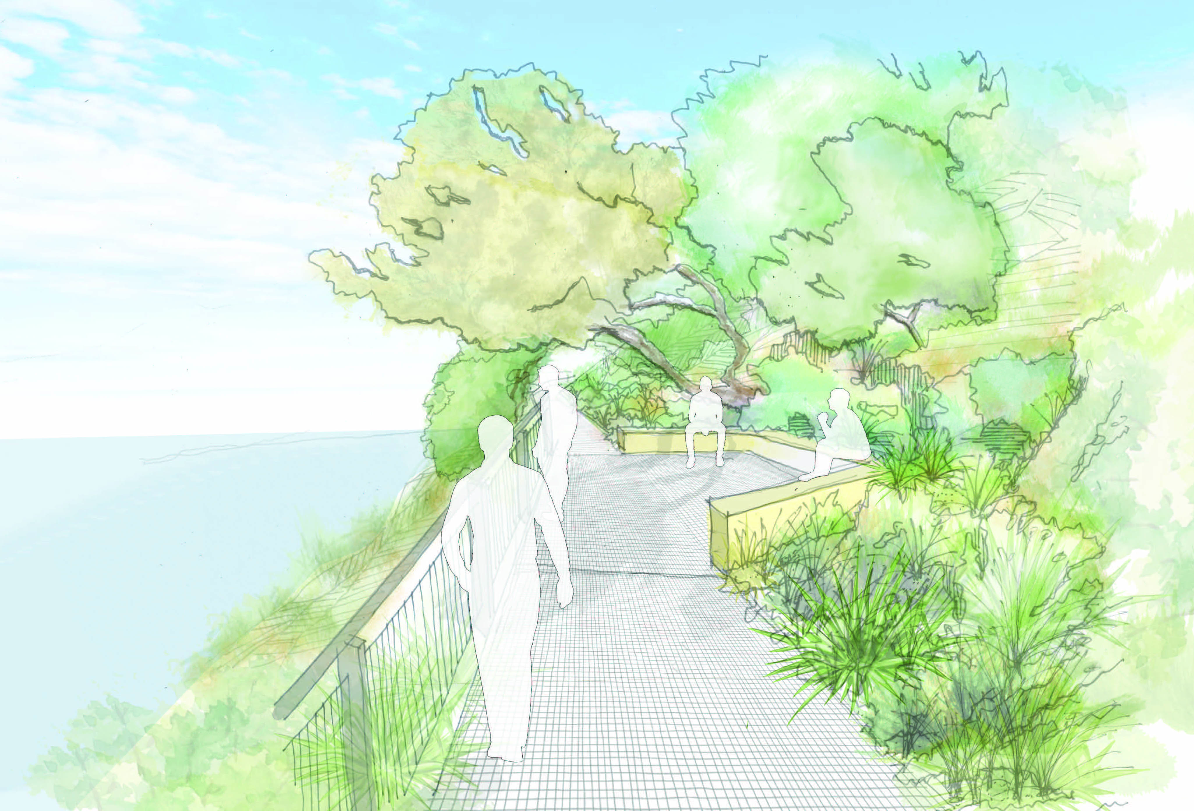 Hungry Point clifftop walkway artists impression