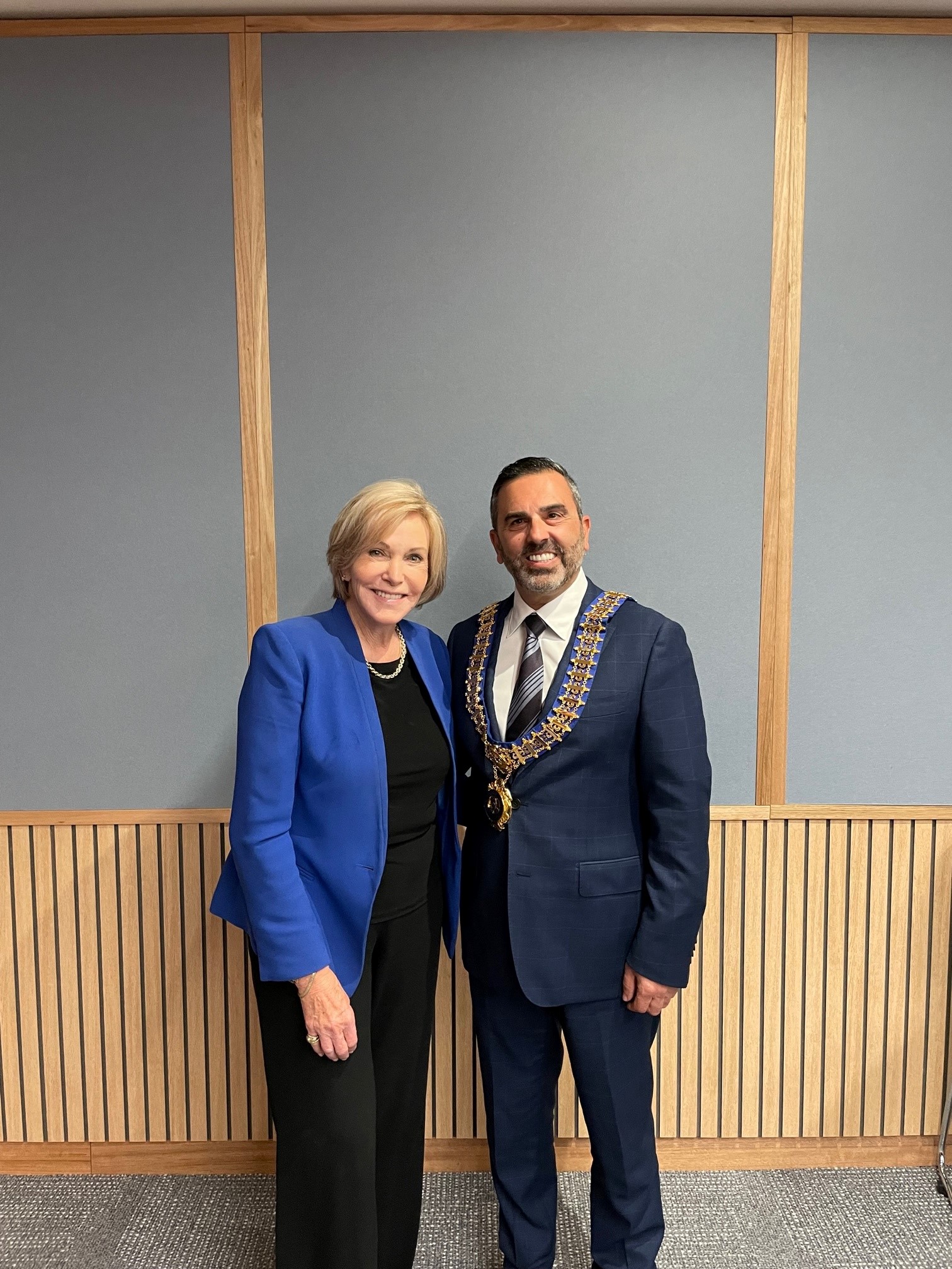 Sutherland Shire Mayor Carmelo Pesce with Deputy Mayor Carol Provan
