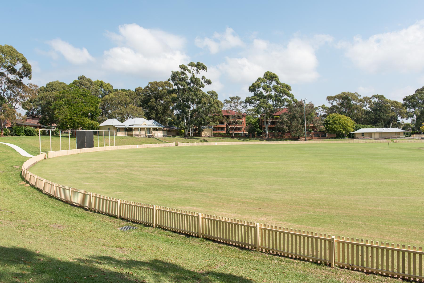 Fenced playing field