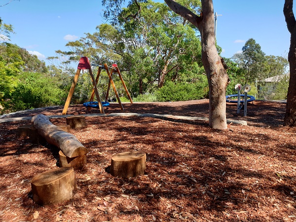 Nature play and playground in bushland setting